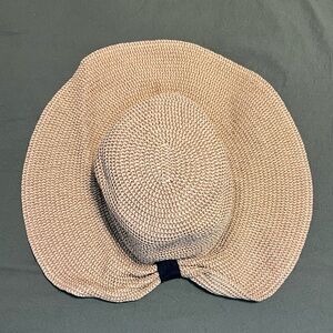 Floppy woven straw hat